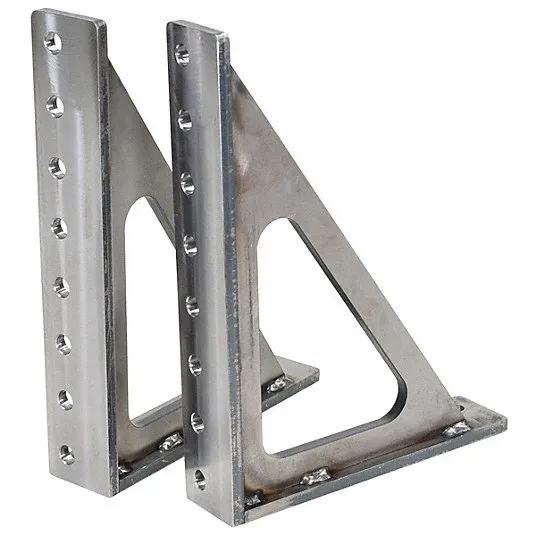 Right-angle metal brackets manufactured to customer drawings